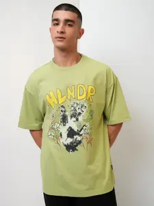 HIGHLANDER Typography Printed Oversized T-shirt