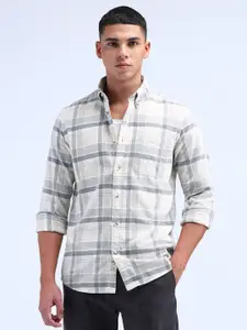 Flying Machine Men Modern Slim Fit Opaque Checked Casual Shirt