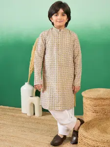 Sangria  Boys Printed Cotton Kurta Set