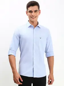 Allen Solly Men Spread Collar Solid Cotton Slim Fit Casual Shirt