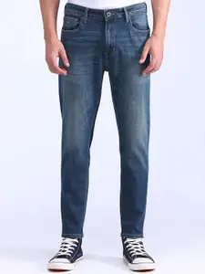 Flying Machine Men Tapered Fit Heavy Fade Stretchable Cotton Jeans