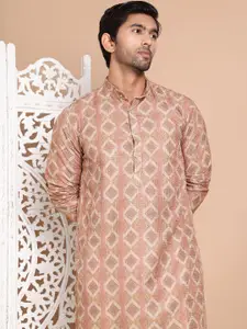 Anouk Men Geometric Printed Sequinned Kurta