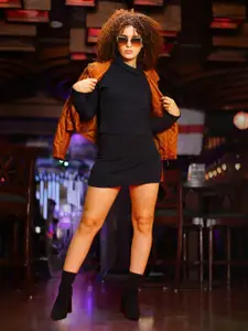 StyleCast X SERA Knitted Ribbed Pencil Mini Skirt