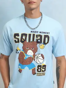 HIGHLANDER Men Cotton Printed Relaxed Fit T-shirt