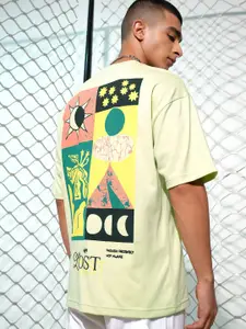 HIGHLANDER Men Graphic Printed Round Neck Oversized T-shirt