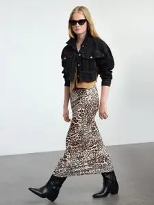 Trendyol Printed Pencil Maxi Skirt