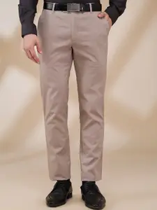 Raymond Men Solid Slim Fit Mid Rise Cotton Trouser