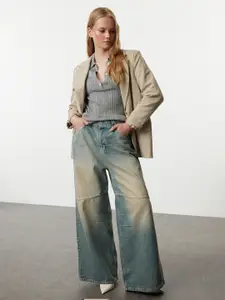 Trendyol Women Low Distress Heavy Fade Jeans