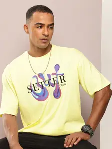 Kook N Keech Printed Drop-Shoulder Sleeves Oversized Pure Cotton T-shirt