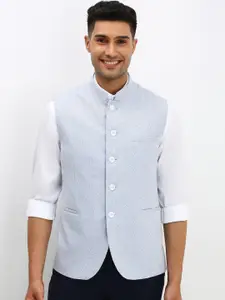 Allen Solly Men Printed Woven Nehru Jacket