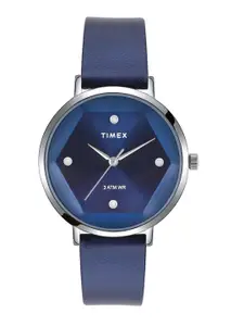 Timex Women Leather Straps Analogue Watch TWEL129SMU08