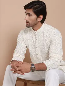 Anouk Men Floral Embroidered Sequinned Kurta