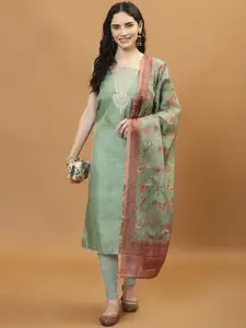 Meena Bazaar Embroidered Unstitched Dress Material