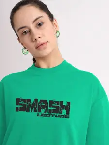 Leotude Women Graphic Printed Oversized T-shirt