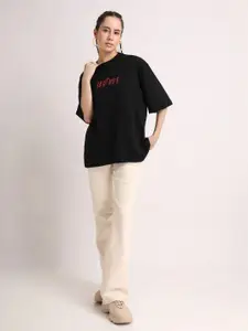 Leotude Women Printed Oversized T-shirt