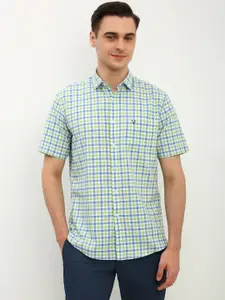 Allen Solly Men Spread Collar Micro Checked Cotton Slim Fit Casual Shirt
