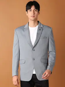 V-Mart Notched Lapel Self Design Single Breasted Casual Blazer