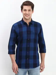 Allen Solly Men Custom Spread Collar Tartan Checked Cotton Casual Shirt