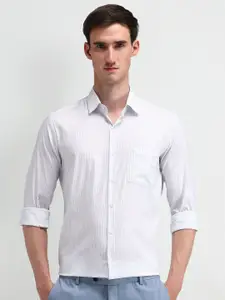 Arrow Men Modern Slim Fit Pinstripes Opaque Striped Formal Shirt