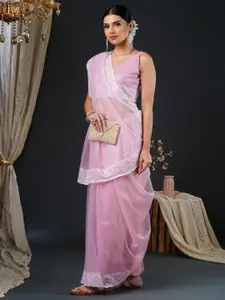 KALINI Beads and Stones Organza Saree