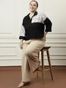 Athena Ample Print Cotton Shirt Style Top