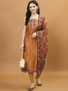 Meena Bazaar Printed Art Silk Unstitched Dress Material