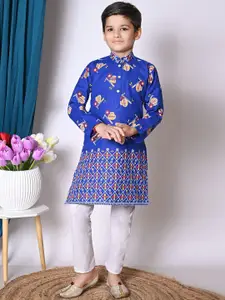 BAESD Boys Printed Regular Kurta with Pyjamas