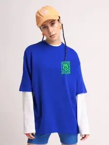 Leotude Women Printed Oversized T-shirt