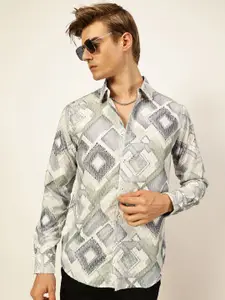 Thomas Scott Men Premium Slim Fit Opaque Printed Casual Shirt