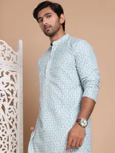 Anouk Men Floral Printed Sequinned Floral Kurta