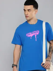 Levis Brand Logo Printed Drop-Shoulder Sleeves Oversized Pure Cotton T-shirt