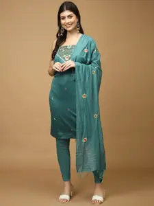 Meena Bazaar Embroidered Unstitched Dress Material