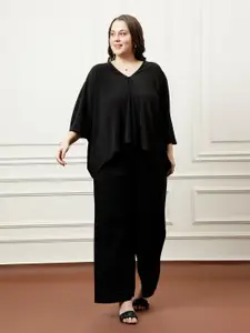 Athena Ample Pleated Top With Trouser Co-Ords