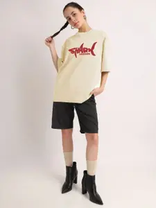 Leotude Women Printed Oversized T-shirt