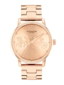 Coach Women Grand Embellished Dial Bracelet Style Straps Analogue Watch 14503076