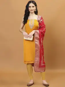 Meena Bazaar Embroidered Organza Unstitched Dress Material