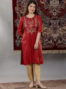 AURELIA Women Sequinned Kurta