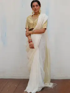 Chidiyaa Striped Zari Saree