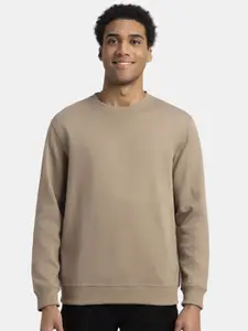Jockey Super Combed Cotton Rich Pique Sweatshirt with Ribbed Cuffs-AM48