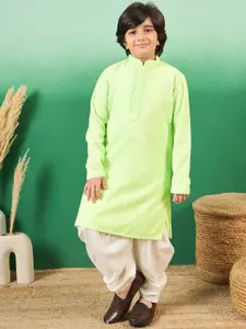 Sangria Boys Chikankari Embroidered Kurta & Patiala Sets