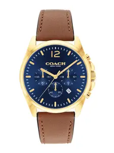 Coach Men Greyson Dial & Leather Straps Analogue Watch 14602629
