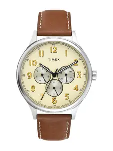 Timex Men Leather Straps Analogue Multi Function Watch - TWEG184SMU19