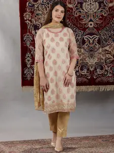 AURELIA Women Printed Thread Work Kurta