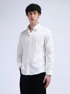 Flying Machine Men Modern Slim Fit Floral Opaque Printed Casual Shirt