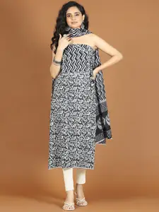 Meena Bazaar Printed Unstitched Dress Material