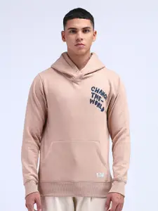 Flying Machine Men Printed Hooded Sweatshirt