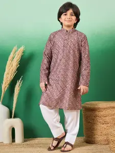 Sangria  Boys Printed Cotton Kurta Set