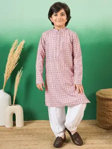 Sangria Boys Printed Pure Cotton Kurta Set