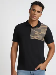 Lee Camo Printed Polo Collar Slim Fit T-shirt