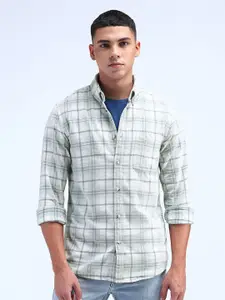 Flying Machine Men Modern Slim Fit Opaque Checked Casual Shirt